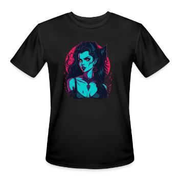 Vampira Girl - Men's Moisture Wicking Performance T-Shirt - black - Front - Jackson (183cm)