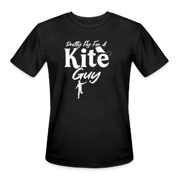 Pretty Fly For A Kite Guy - Men's Moisture Wicking Performance T-Shirt - black - Front - Jackson (183cm)