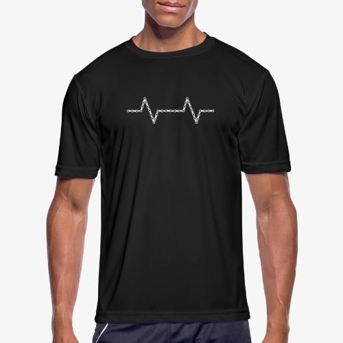 Bike Chain Heartbeat - Men's Moisture Wicking Performance T-Shirt