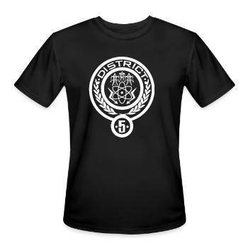 district 5 - Men's Moisture Wicking Performance T-Shirt - black - Front - Jackson (183cm)