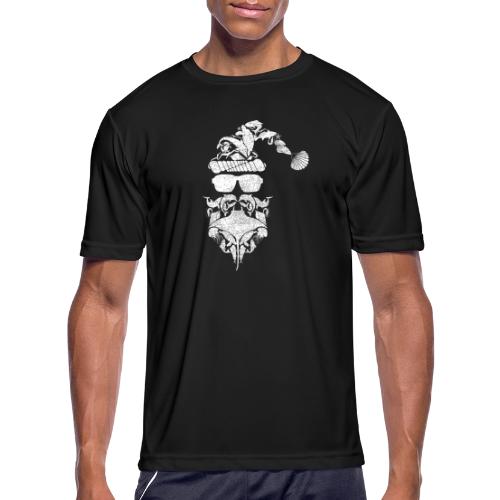 Coastal Christmas Santa White - Men's Moisture Wicking Performance T-Shirt