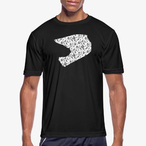 Floral Helmet - Men's Moisture Wicking Performance T-Shirt