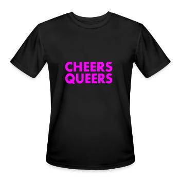 Cheers queers - Men's Moisture Wicking Performance T-Shirt - black - Front - Jackson (183cm)