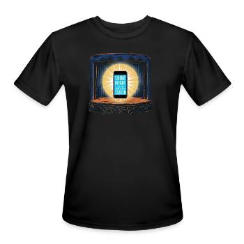 Shine Like Your Smartphone Screen - Men's Moisture Wicking Performance T-Shirt - black - Front - Jackson (183cm)