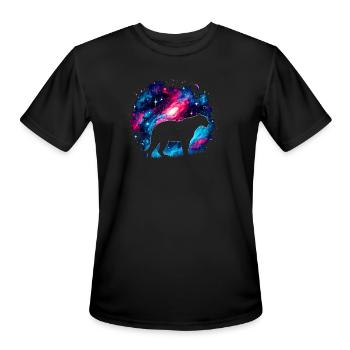 Cool Galaxy Graphic Space Art - Men's Moisture Wicking Performance T-Shirt - black - Front - Jackson (183cm)