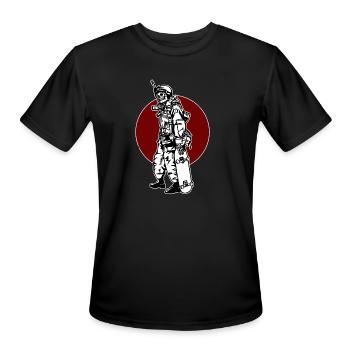 Skateboarding soldier - Men's Moisture Wicking Performance T-Shirt - black - Front - Jackson (183cm)