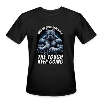 When The Going Gets Tough, The Tough Keep Going - Men's Moisture Wicking Performance T-Shirt - black - Front - Jackson (183cm)