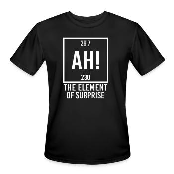 the element of surprise - Men's Moisture Wicking Performance T-Shirt - black - Front - Jackson (183cm)