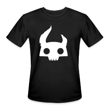 Horned Skull - Men's Moisture Wicking Performance T-Shirt - black - Front - Jackson (183cm)