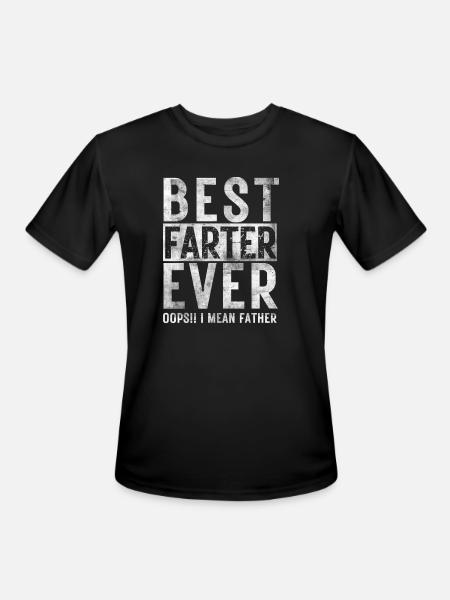 farter father Fathers Retro - Men's Moisture Wicking Performance T-Shirt - black