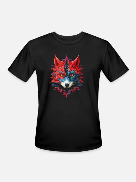 Fox Animal Zoo Illustration - Men's Moisture Wicking Performance T-Shirt - black