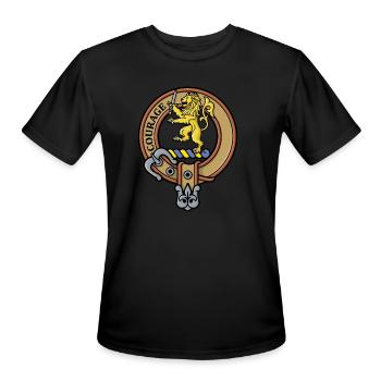 Clan Cumming Crest - Men's Moisture Wicking Performance T-Shirt - black - Front - Jackson (183cm)