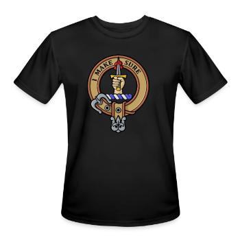 Clan Kirkpatrick Crest - Men's Moisture Wicking Performance T-Shirt - black - Front - Jackson (183cm)