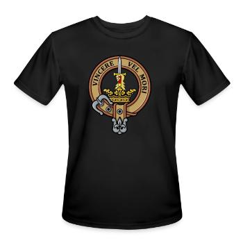 Clan MacDowall Crest - Men's Moisture Wicking Performance T-Shirt - black - Front - Jackson (183cm)