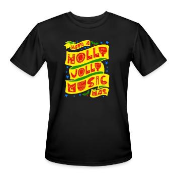 Have A Holly Jolly Musicmas - Men's Moisture Wicking Performance T-Shirt - black - Front - Jackson (183cm)