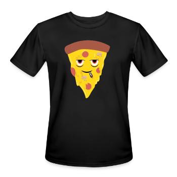 Smoking Pizza - Men's Moisture Wicking Performance T-Shirt - black - Front - Jackson (183cm)