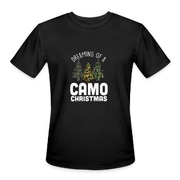 I'm Dreaming Of A Camo Christmas Camouflage - Men's Moisture Wicking Performance T-Shirt - black - Front - Jackson (183cm)