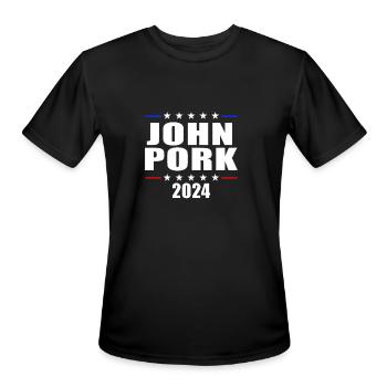 John Pork 2024 John Pork - Men's Moisture Wicking Performance T-Shirt - black - Front - Jackson (183cm)