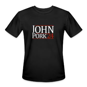 John Pork '24 John Pork - Men's Moisture Wicking Performance T-Shirt - black - Front - Jackson (183cm)