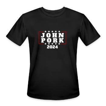 John Pork 2024 John Pork - Men's Moisture Wicking Performance T-Shirt - black - Front - Jackson (183cm)