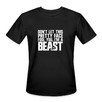 Don't Let This Pretty Face Fool You I'm A Beastgir - Men's Moisture Wicking Performance T-Shirt - black - Front - Jackson (183cm)