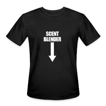Scent Blender Arrow Down Funny Men's Hunting - Men's Moisture Wicking Performance T-Shirt - black - Front - Jackson (183cm)