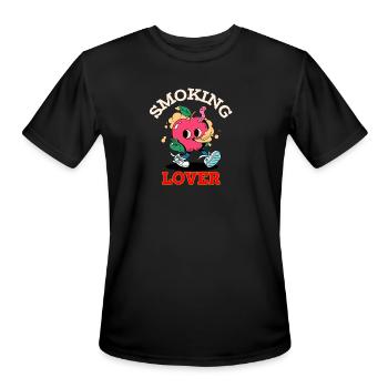 SMOKING LOVER - Men's Moisture Wicking Performance T-Shirt - black - Front - Jackson (183cm)