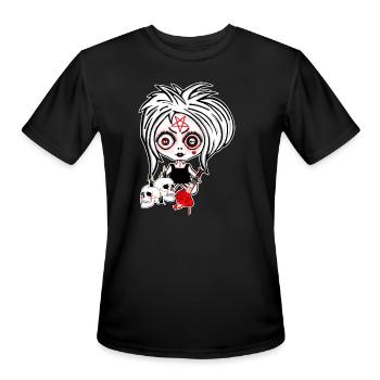 Hexed Doll: Gothic Skull Candles - Men's Moisture Wicking Performance T-Shirt - black - Front - Jackson (183cm)