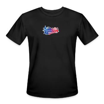 London Skyline Splash - Men's Moisture Wicking Performance T-Shirt - black - Front - Jackson (183cm)