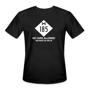 M-185 - Men's Moisture Wicking Performance T-Shirt - black - Front - Jackson (183cm)