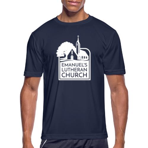 Single Vertical white2 - Men's Moisture Wicking Performance T-Shirt