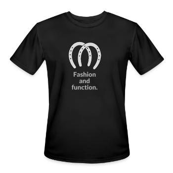 Horse Fashion - Men's Moisture Wicking Performance T-Shirt - black - Front - Jackson (183cm)