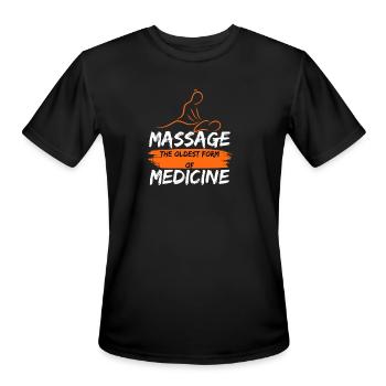 Massage The Oldest Form Of Medicine - Men's Moisture Wicking Performance T-Shirt - black - Front - Jackson (183cm)