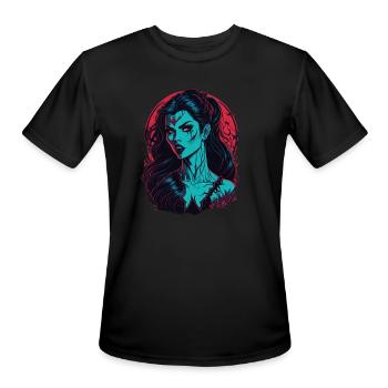 Vampira Girl - Men's Moisture Wicking Performance T-Shirt - black - Front - Jackson (183cm)