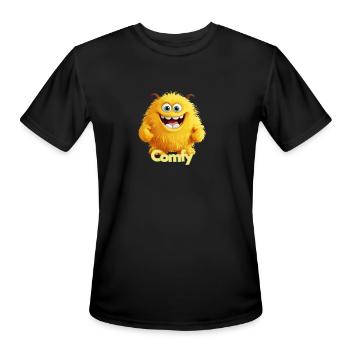 Comfy Warm Fuzzy - Men's Moisture Wicking Performance T-Shirt - black - Front - Jackson (183cm)