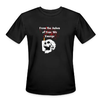 from the ashes of fear,we emarge halloween - Men's Moisture Wicking Performance T-Shirt - black - Front - Jackson (183cm)
