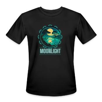 MOONLIGHT - Men's Moisture Wicking Performance T-Shirt - black - Front - Jackson (183cm)