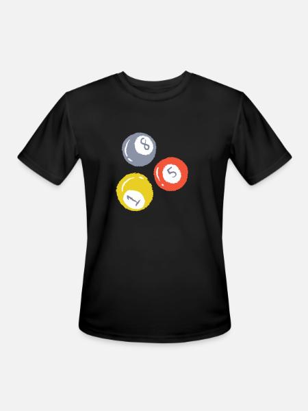 3 Billiards Ball - Men's Moisture Wicking Performance T-Shirt - black