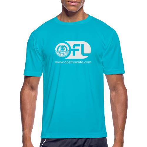 Observations from Life Logo with Web Address - Men's Moisture Wicking Performance T-Shirt