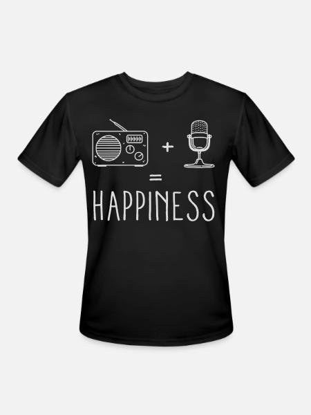 Radio Microphone Happiness - Men's Moisture Wicking Performance T-Shirt - black