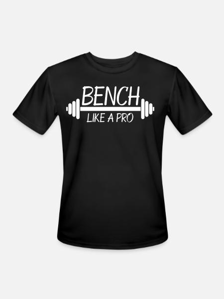 Bench Like A Pro - Men's Moisture Wicking Performance T-Shirt - black