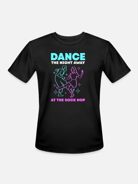 Dance Party Sock Hop - Men's Moisture Wicking Performance T-Shirt - black