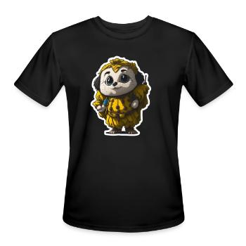 Funny squirrel in the form of a sticker - Men's Moisture Wicking Performance T-Shirt - black - Front - Jackson (183cm)