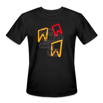 Dear John - Men's Moisture Wicking Performance T-Shirt - black - Front - Jackson (183cm)
