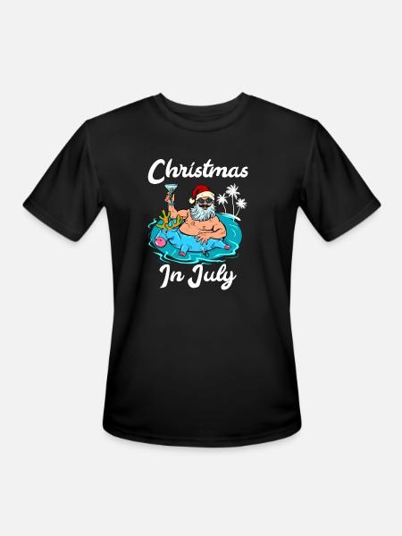 Christmas In July - Men's Moisture Wicking Performance T-Shirt - black