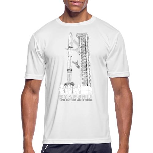 Starship Super-Heavy Lift Launch Vehicle - Men's Moisture Wicking Performance T-Shirt