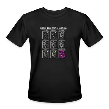 Data Science Neuroscience Neurology Psychology - Men's Moisture Wicking Performance T-Shirt - black - Front - Jackson (183cm)