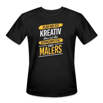 Creative core competence painter painting - Men's Moisture Wicking Performance T-Shirt - black - Front - Jackson (183cm)