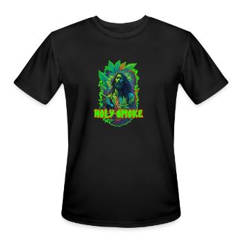 HOLY SMOKE - Men's Moisture Wicking Performance T-Shirt - black - Front - Jackson (183cm)