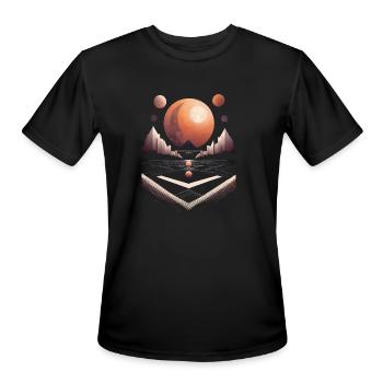 Eclipse Illusion - Men's Moisture Wicking Performance T-Shirt - black - Front - Jackson (183cm)